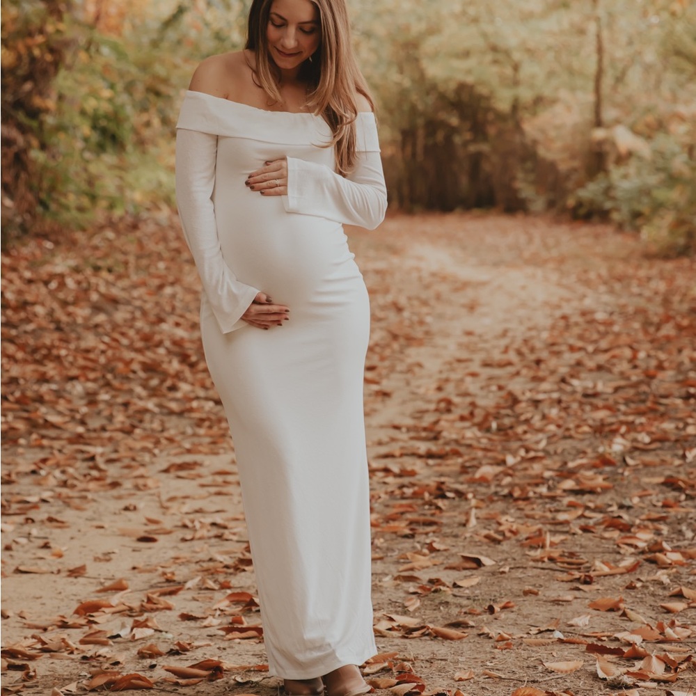 Princess Polly Off-Shoulder White Long Sleeve Dress